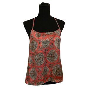 Collective Concepts Multicolor Floral Orange, spaghetti Tank Top Xs summer shirt